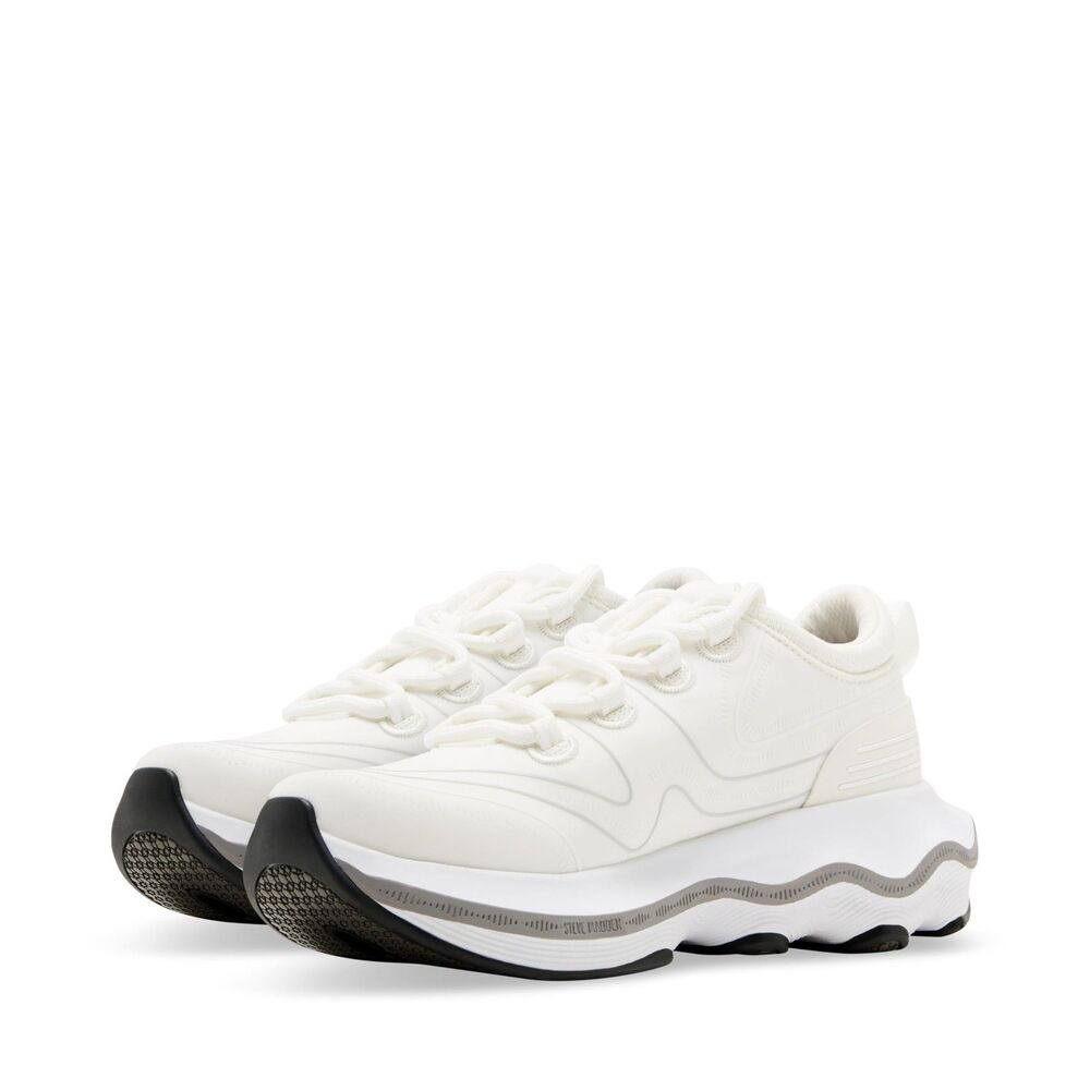 Steve Madden Men's Pressure Athletic Fashion Sneaker White Size 12 NIB Lace-Up